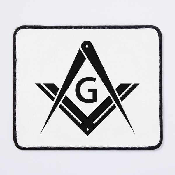 Item preview, Freemason Black Square & Compass White Background Masonic designed and sold by MasterMasonMade.