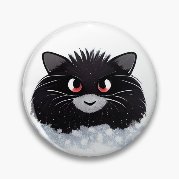 Item preview, Funny Christmas Badass Black Cat Closeup That Hates Snow designed and sold by KOTOdesign.