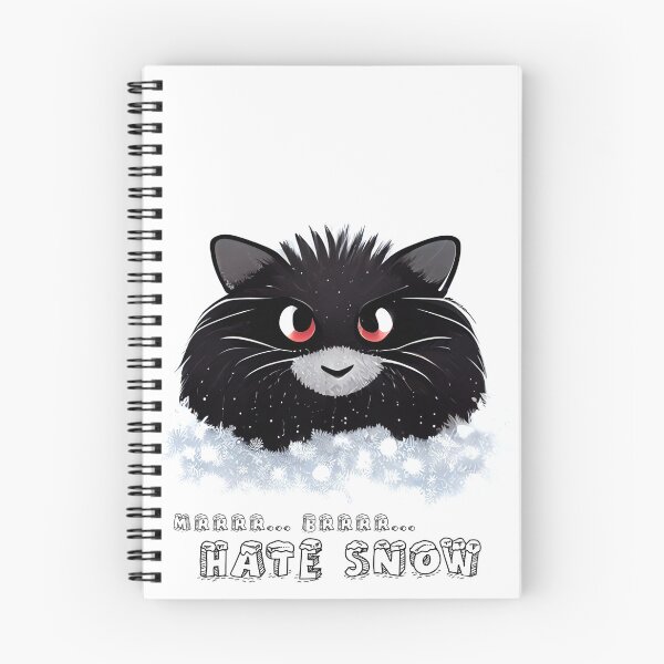 Item preview, Funny Christmas Badass Black Cat Closeup That Hates Snow designed and sold by KOTOdesign.