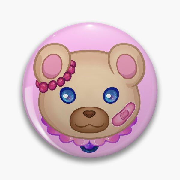 Item preview, Kawaii Lolita Bear Head Japanese Style Cute Bear with Blue Eyes designed and sold by With Love, InspireMari.