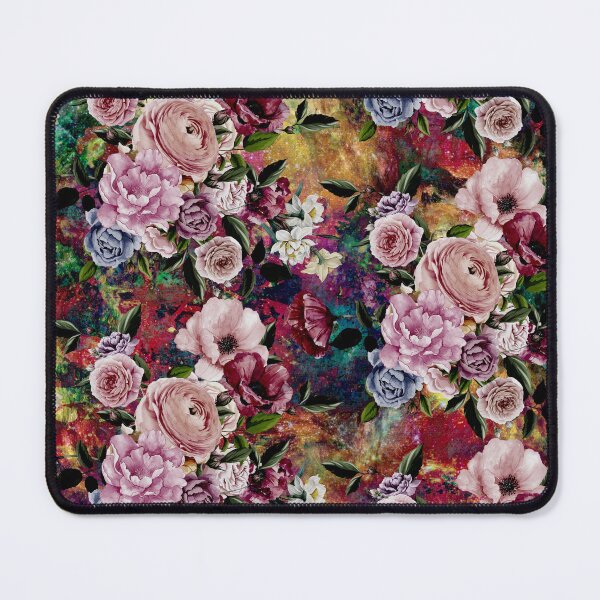 Item preview, Stylish flowers and roses heaven, floral illustration, botanical pattern, plants pattern, multicoloured red exotic floral garden designed and sold by ZeinabTaha.