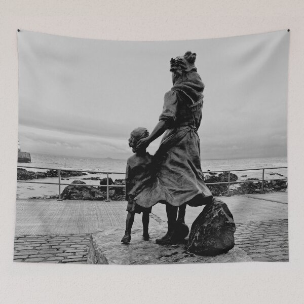 Item preview, Pittenweem statue in black and white designed and sold by S-and-W-4ever.
