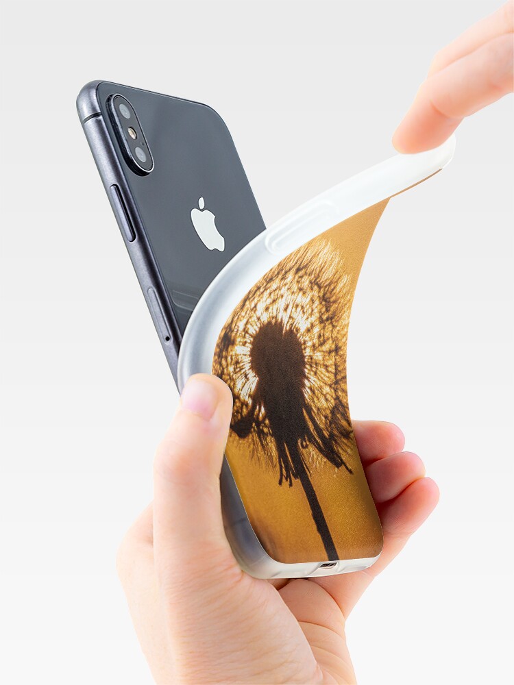 Thumbnail 4 of 5, iPhone Case, Sunset Through a Dandelion Clock - Taken Pembrey Wales UK -Photographic Print  designed and sold by stevehuggett.