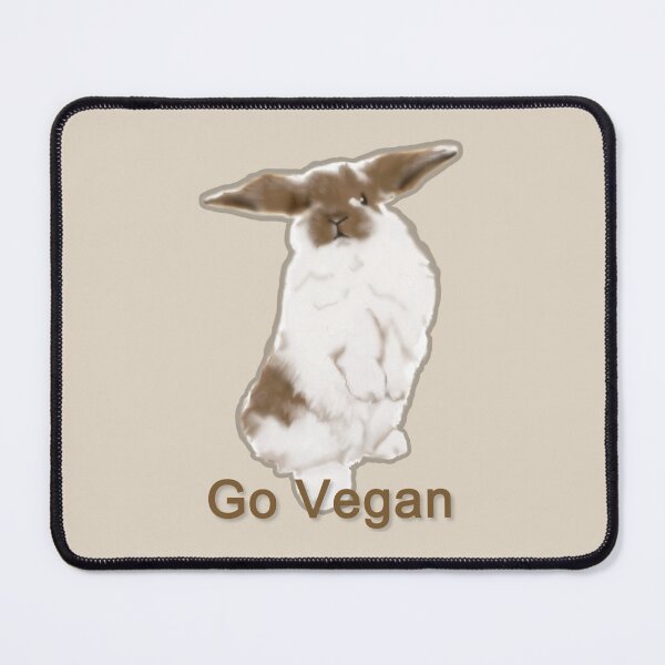 Item preview, Go Vegan Bunny Rabbit - Cute Animals designed and sold by ViewerEqualsPhoton.