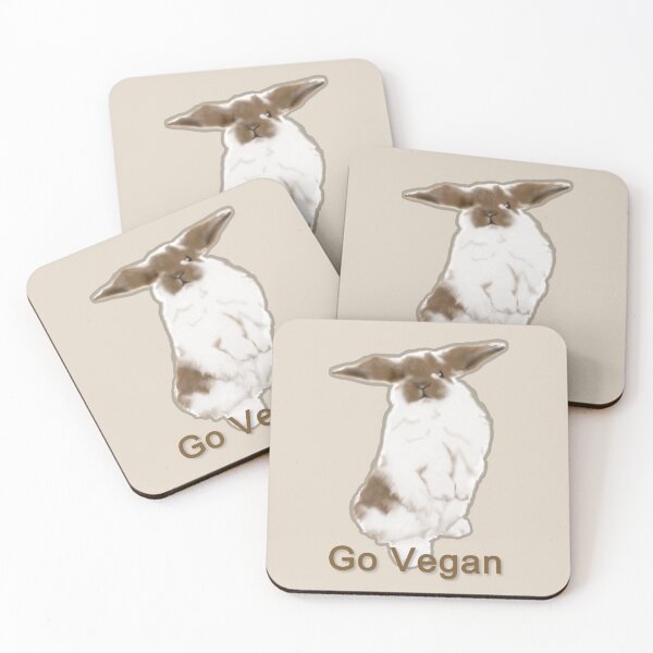 Item preview, Go Vegan Bunny Rabbit - Cute Animals designed and sold by ViewerEqualsPhoton.