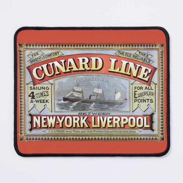 Item preview, Cunard Line Between New York and Liverpool. designed and sold by VintageBob.