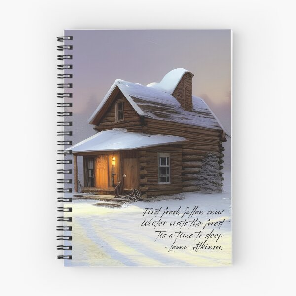 Item preview, Old Abandoned Cabin in the Snowy Forest with a Haiku designed and sold by Caregiverology.