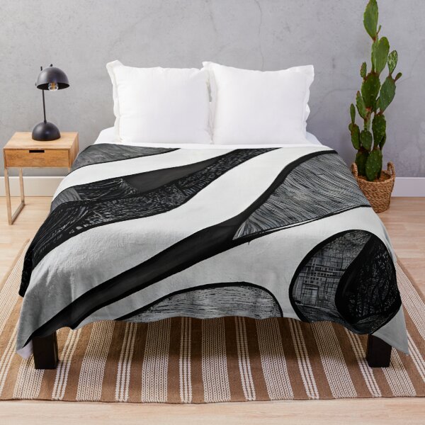 Aperçu de l'œuvre Peinture abstraite intrinquée en noir et blanc créée et vendue par thecocotouchart.