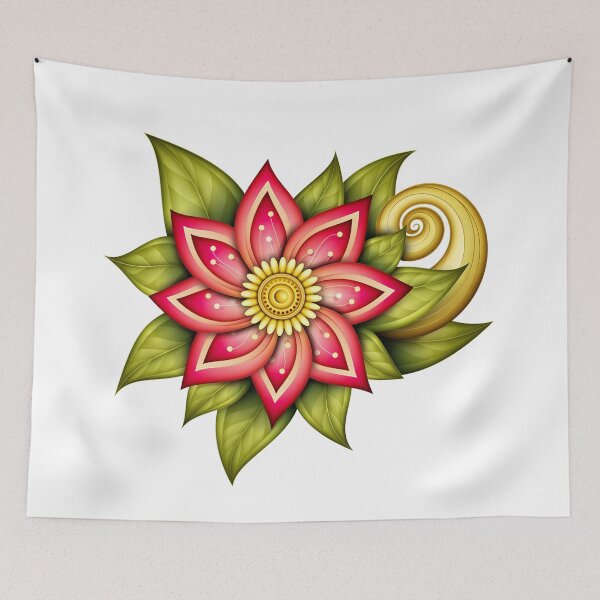 Item preview, Beautiful Abstract Colored Floral Composition designed and sold by lissantee.