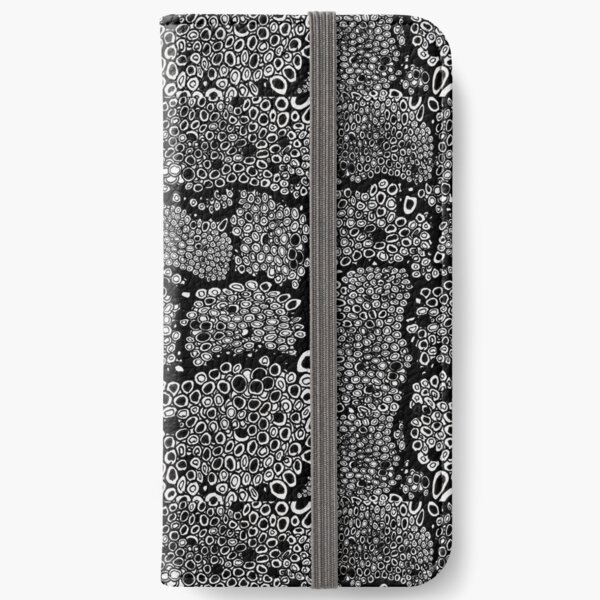 black and white honeycomb bold pattern iPhone Wallet