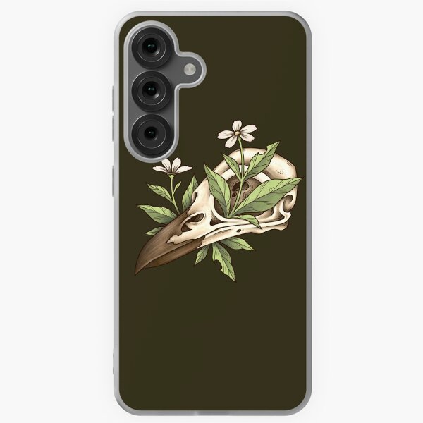 Aperçu de l'œuvre Culture Vautour Oiseau Crâne avec Fleur Crâne de Corbeau Sorcière Verte Sorcellerie Vintage Goblincore Furry Thieran Bizarreries et Curiosités  créée et vendue par Veymoth.