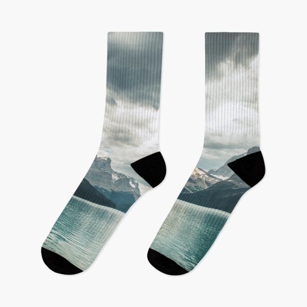 Item preview, Maligne Lake on a Cloudy Day, Jasper National Park, Alberta, Canada | Hall of the gods - Tall Mountains Surrounding Blue Lake designed and sold by BackpackTravel.