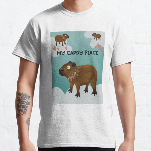 Camiseta Capybaras ( Capivara ) - Amarela Clara - HIPPIE ARTESANATOS