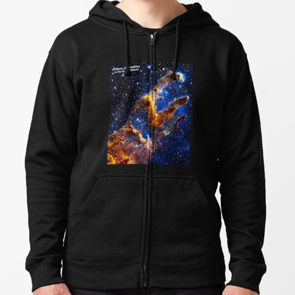 Pillars of Creation (Eagle Nebula) Zipped Hoodie