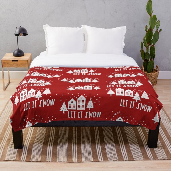 Item preview, Navidad Let it Snow Árboles Casas Rojo Blanco designed and sold by Jaydee001.