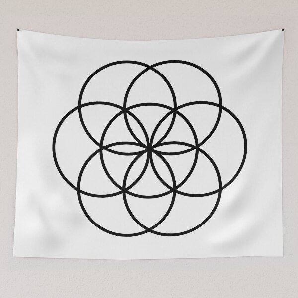Item preview, Seed of Life in Black and White designed and sold by GemsAnatomy.