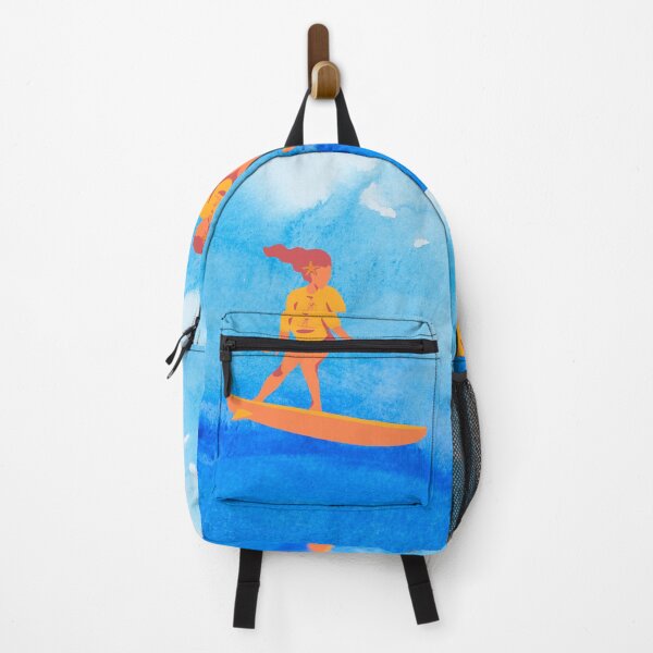 Item preview, Surfer on blue watercolor backgroung designed and sold by 4Gabrielle.
