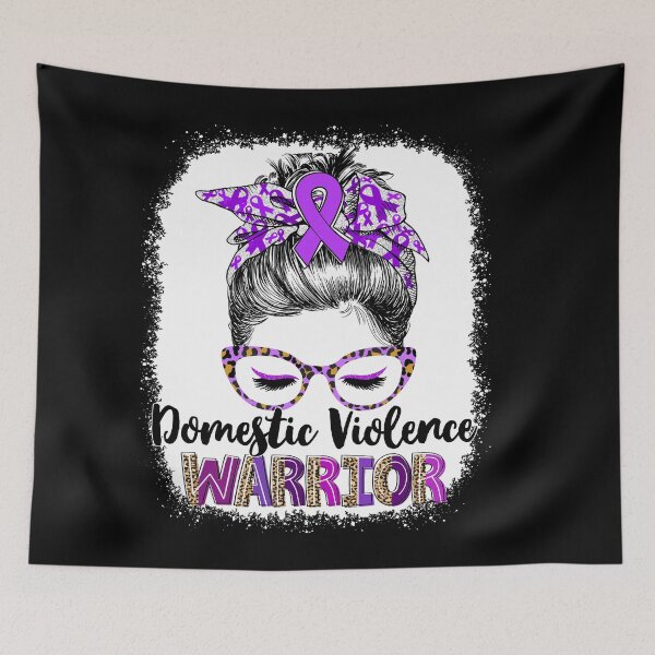 Item preview, Messy Bun Leopard Domestic Violence Warrior designed and sold by rechardtee.