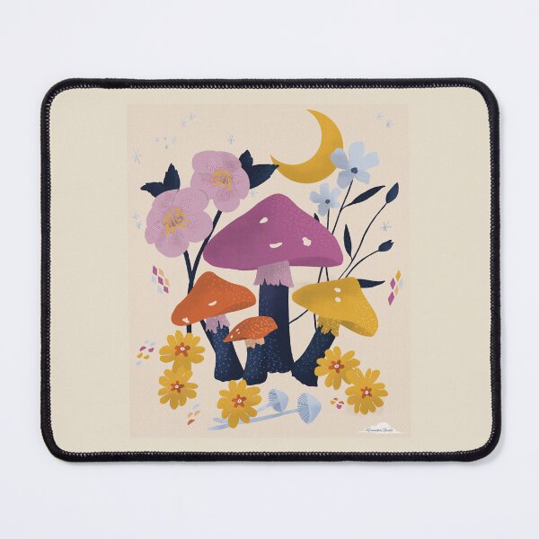 Item preview, Dreamy autumn scene of mushrooms, hellebores and primulas designed and sold by AlineDoornhof.