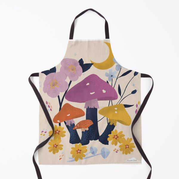 Item preview, Dreamy autumn scene of mushrooms, hellebores and primulas designed and sold by AlineDoornhof.