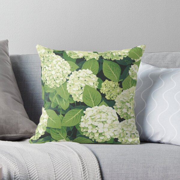 Bloom in White Throw Pillow