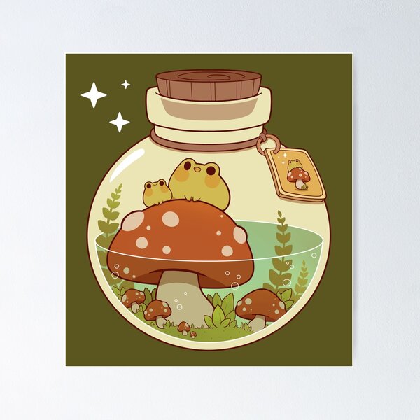 Cute mushroom and frogs in the rain Shower Curtain for Sale by Rihnlin