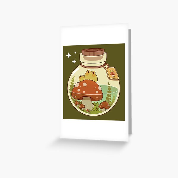 Frog and mushroom potion Greeting Card
