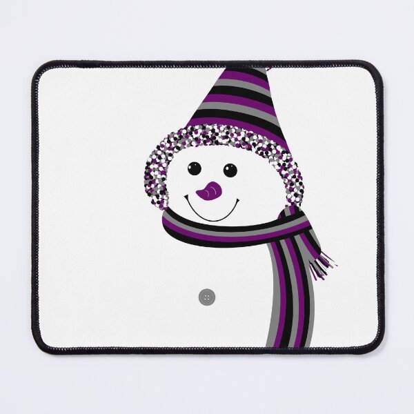 Item preview, Ace Pride Snowman Snowperson Purple Grey White designed and sold by JoyfulJen.