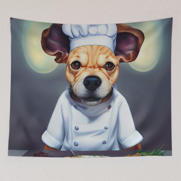 Item preview, Cute Cook Dog Chef Essential Cartoon Sticker designed and sold by TheCreativeFab.