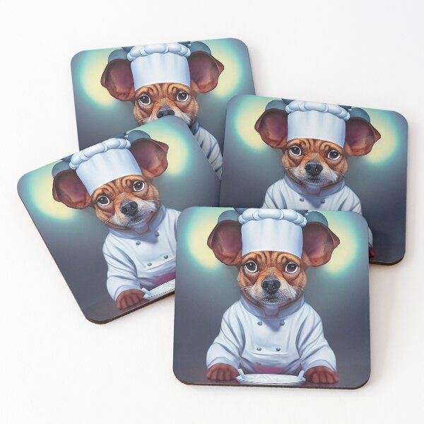 Item preview, Cute Cook Brown Dog Chef Essential Cartoon Sticker designed and sold by TheCreativeFab.