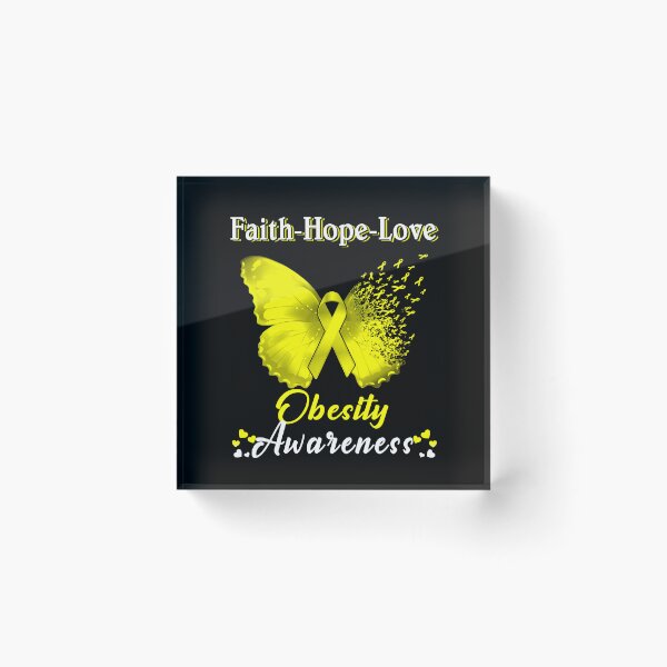 Item preview, Faith Hope Love Butterfly Obesity Awareness designed and sold by Gillosina.