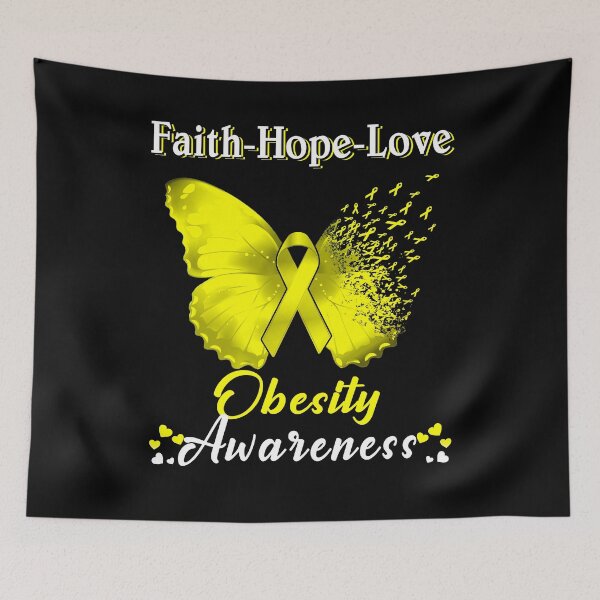 Item preview, Faith Hope Love Butterfly Obesity Awareness designed and sold by Gillosina.