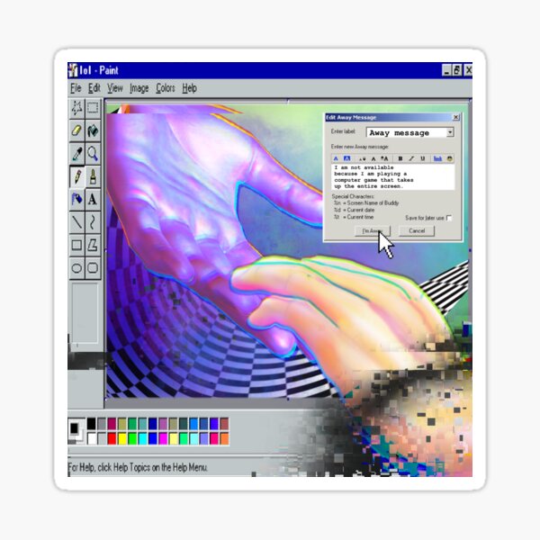 Lol MS Paint Windows 98  Sticker