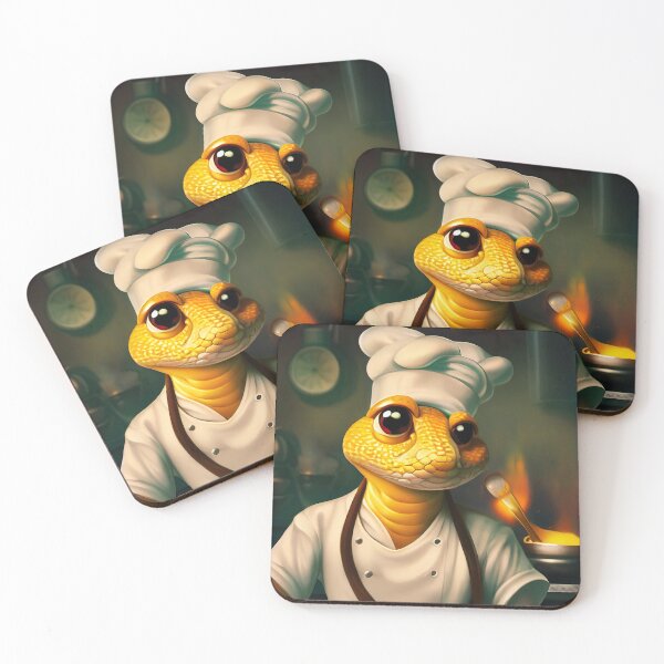Item preview, Cute Cook Snake Chef Essential Cartoon Sticker designed and sold by TheCreativeFab.