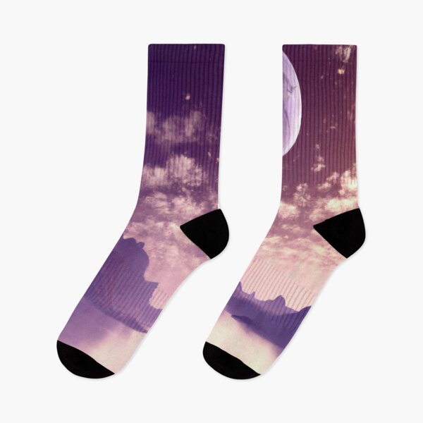 Item preview, Purple anime landscape over a lake designed and sold by Devin Farinsky.