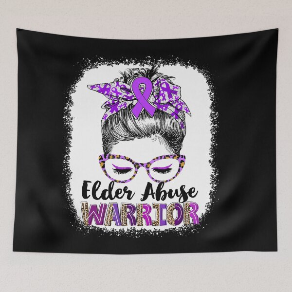 Item preview, Messy Bun Leopard Elder Abuse Warrior designed and sold by rechardtee.