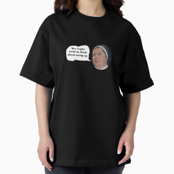 Vista previa del artículo con la obra «Derry Girls Nun "Tal vez quieras pensar en darte cuenta". Burbuja de diálogo», diseñado y vendido por SurizonDesigns.
