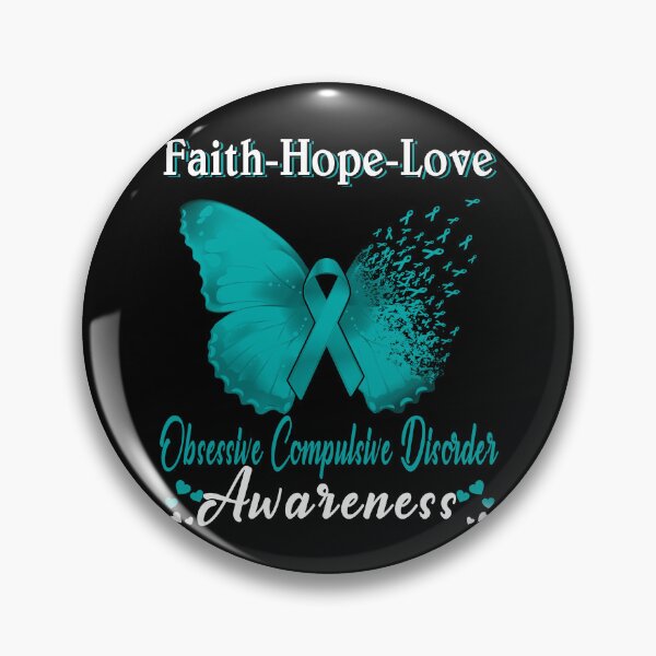 Item preview, Faith Hope Love Butterfly Obsessive Compulsive Disorder Awareness designed and sold by Gillosina.