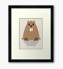 GROUNDHOG & SHADOW Framed Print