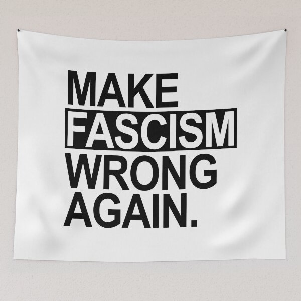 Item preview, Make Fascism Wrong Again (black) designed and sold by Thelittlelord.