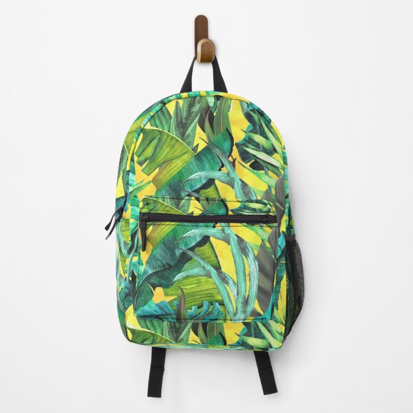 Item preview, Exotic tropical green foliage forest, leaves and flowers tropical pattern, botanical illustration, yellow plants illustration designed and sold by ZeinabTaha.