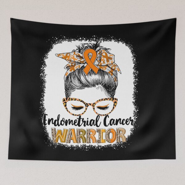 Item preview, Messy Bun Leopard Endometrial Cancer Warrior designed and sold by rechardtee.