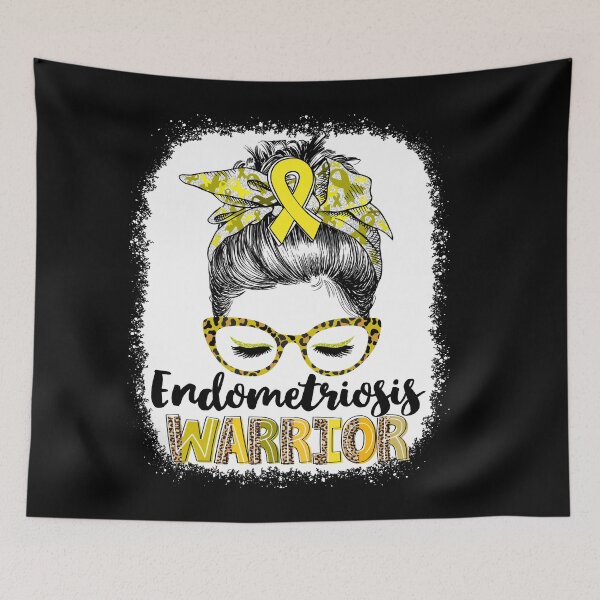 Item preview, Messy Bun Leopard Endometriosis Warrior designed and sold by rechardtee.