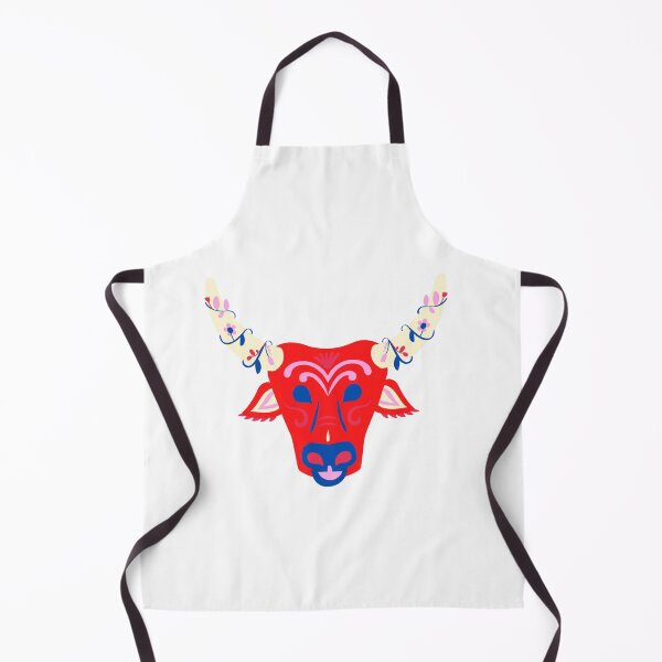 Item preview, Detailed colorful year of the ox floral bull head designed and sold by Haron20.