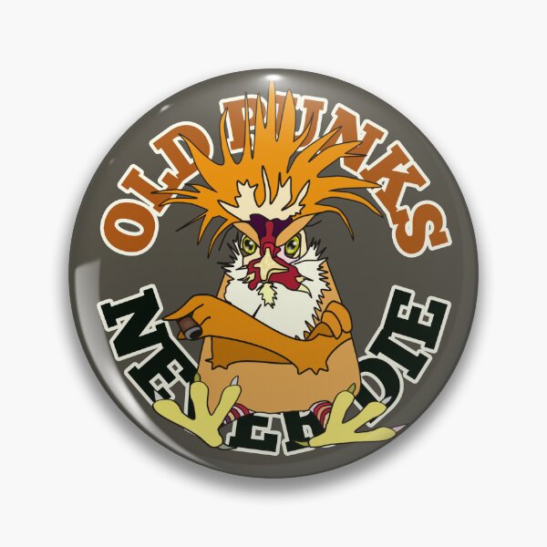 Item preview, Old Punks Never Die Feisty Rooster - Funny Quotes designed and sold by ViewerEqualsPhoton.