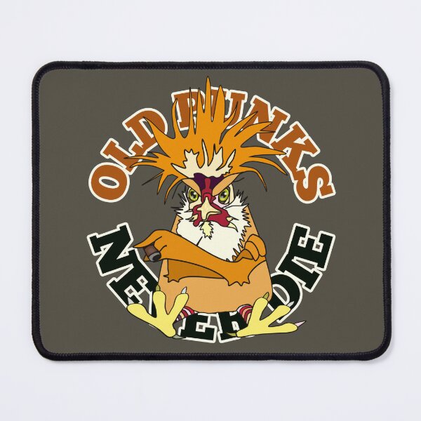 Item preview, Old Punks Never Die Feisty Rooster - Funny Quotes designed and sold by ViewerEqualsPhoton.