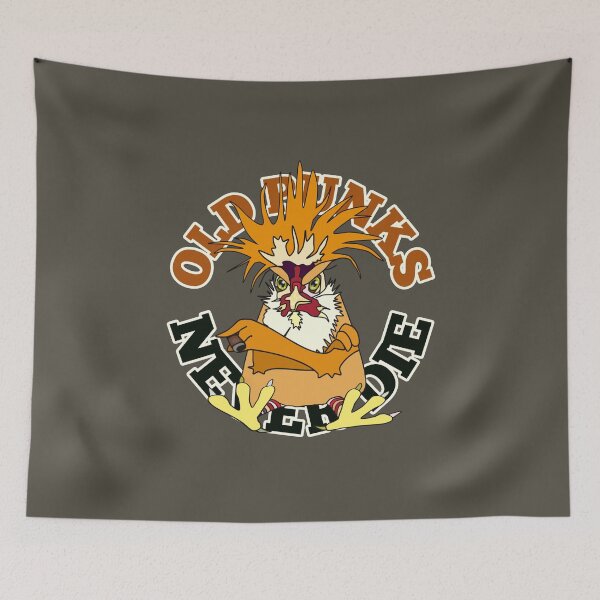 Item preview, Old Punks Never Die Feisty Rooster - Funny Quotes designed and sold by ViewerEqualsPhoton.