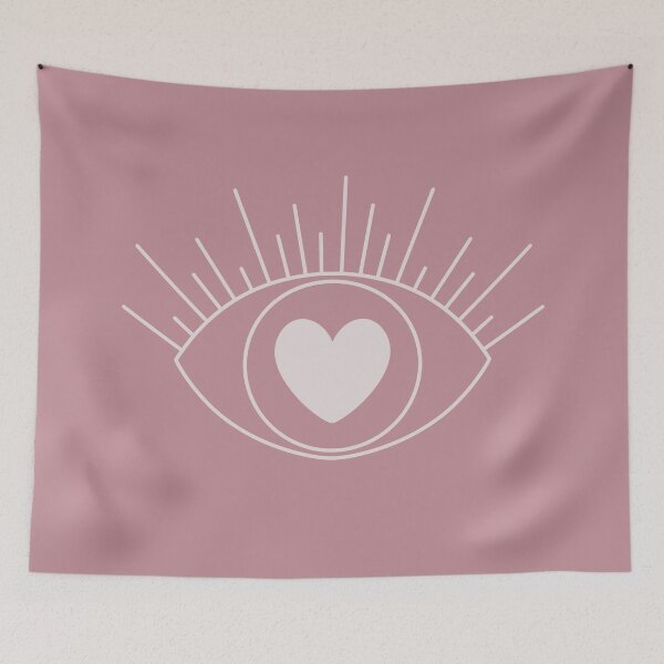 Item preview, Magical Mysterious Aesthetic Indie Style Pretty Heart Eye Deep Pink designed and sold by scorpiolane.