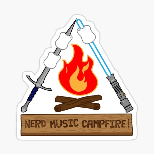 Nerd Music Campfire Classic Logo Sticker