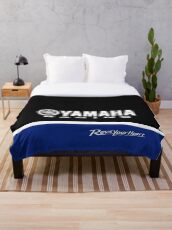 YAMAHA Blue Throw Blanket